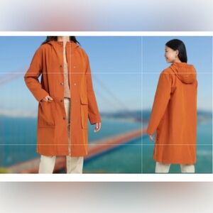 A NEW DAY🤎🧡🌂NWT BROWN/orange hooded Layering/light rain jacket